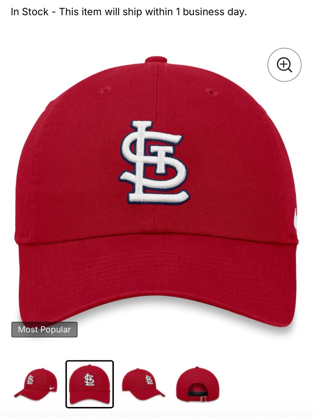 Nike Red St. Louis Cardinals Logo Baseball Cap